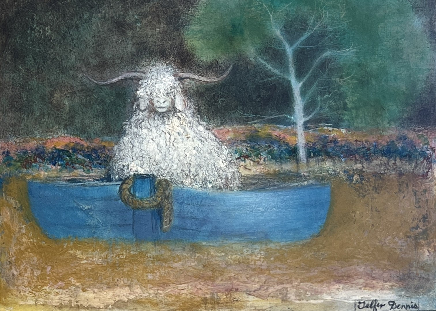Goat in a Boat - The Flood by Telfer Dennis - 4 cards at $3.85