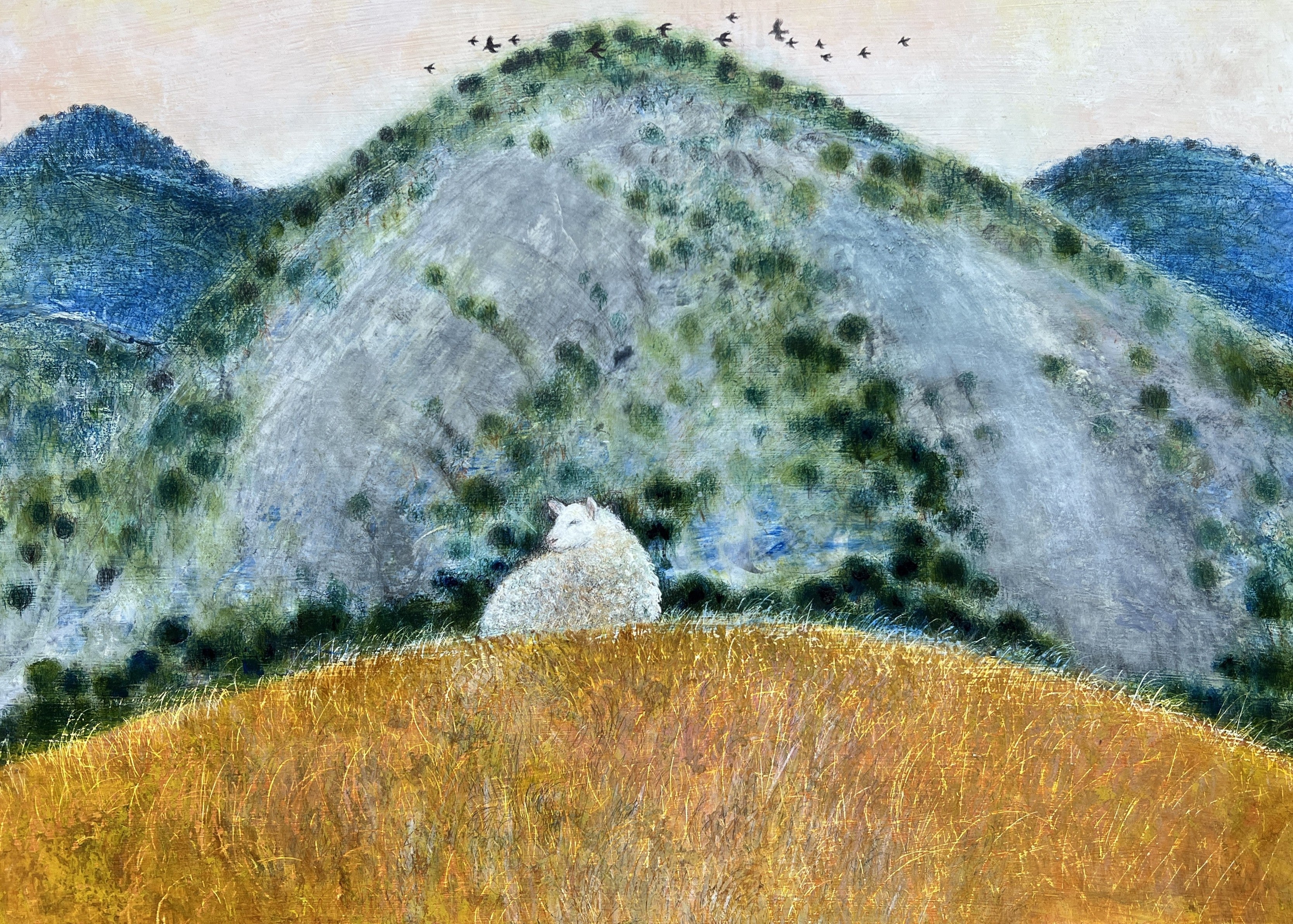 Sheep on The Rise by Telfer Dennis - 4 cards at $3.85