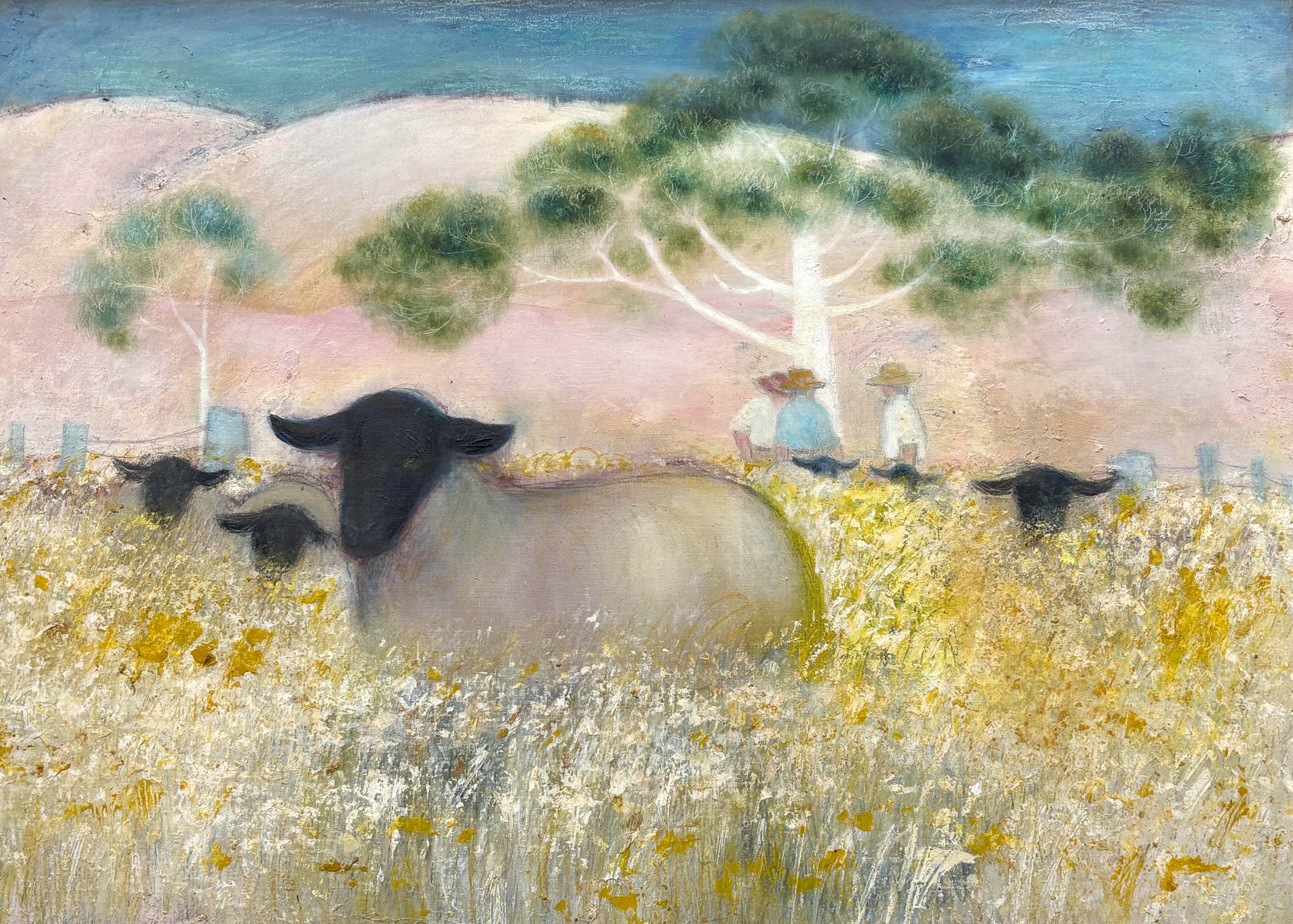 Sheep in Landscape by Telfer Dennis - 4 cards @ $3.85 per card